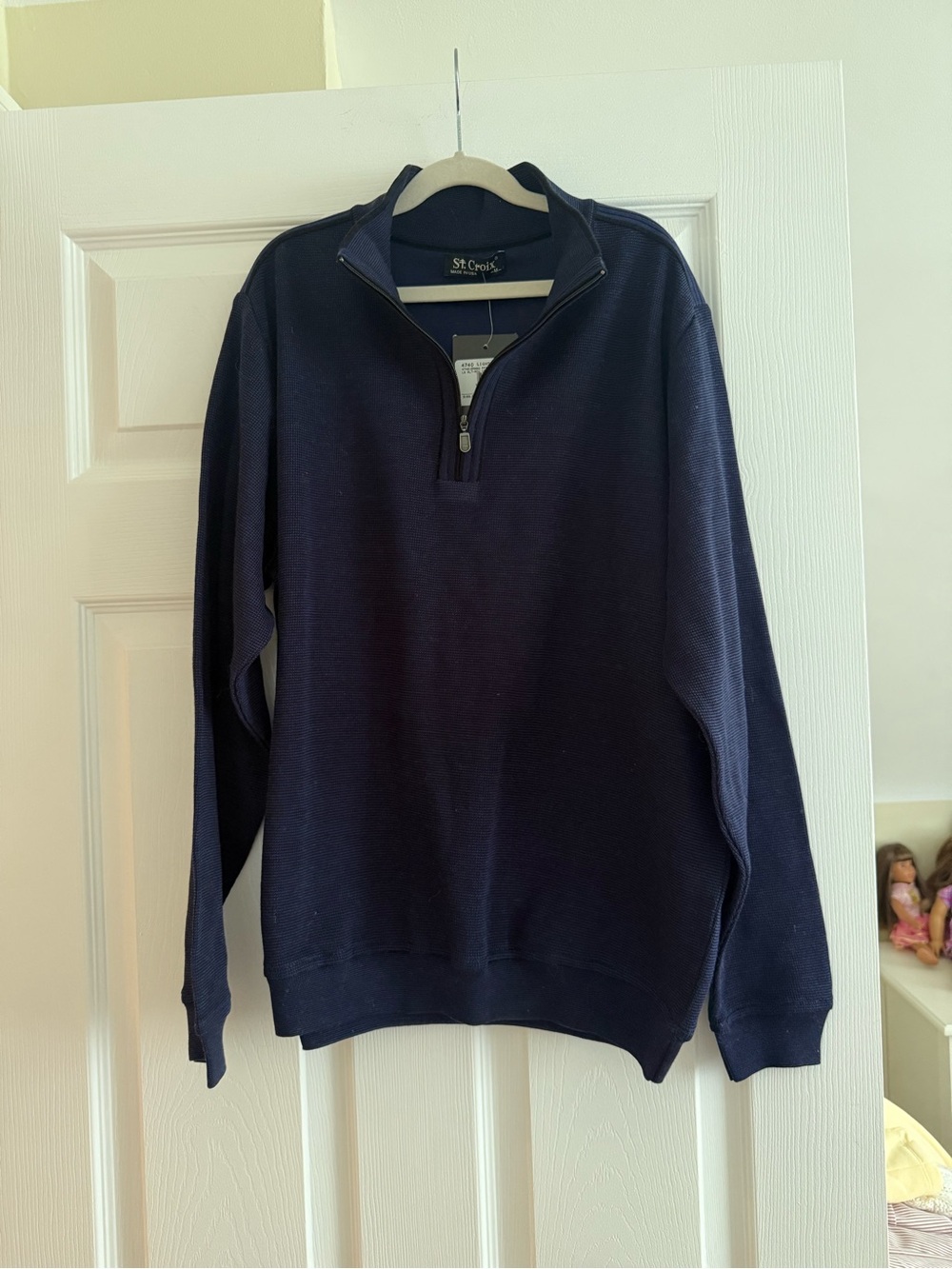 Men's Navy Quarter-Zip Sweater